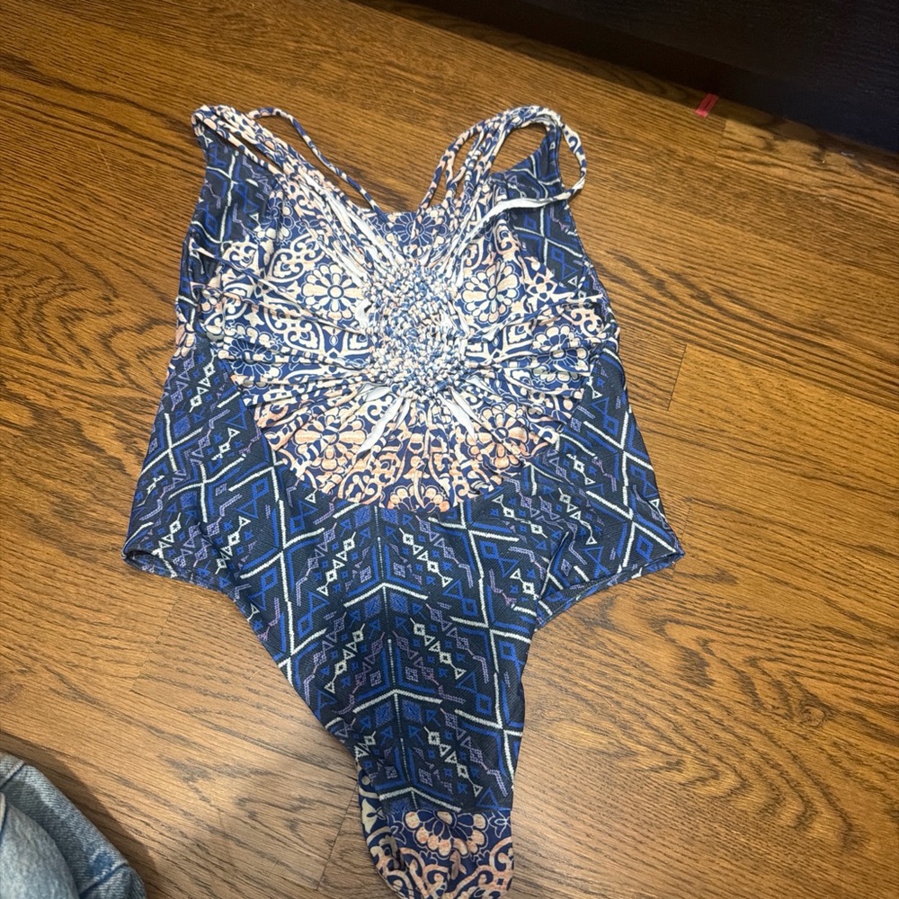 Gypsy 05 Navy One-Piece Swimsuit with Decorative Strappy Back - Picture 4 of 6